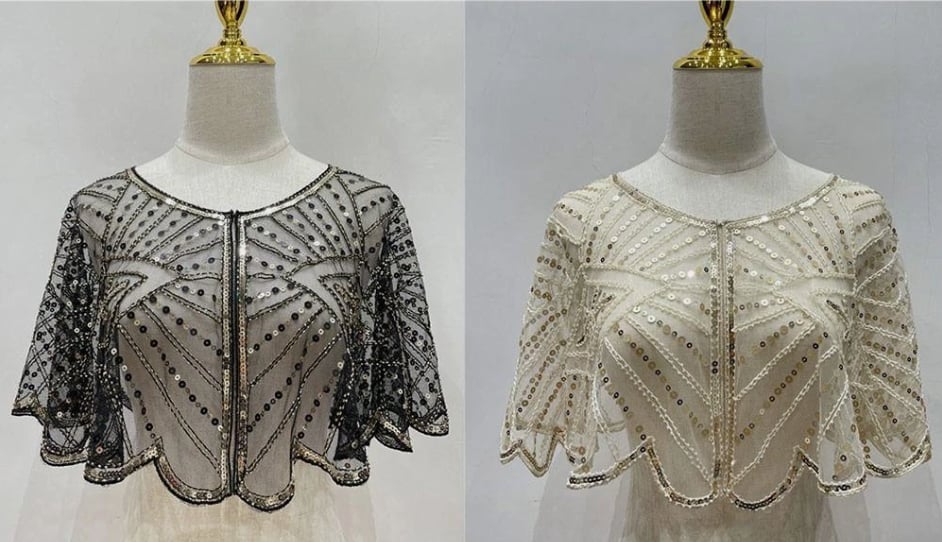 🔥 Vintage Lace Beaded Shawl🔥