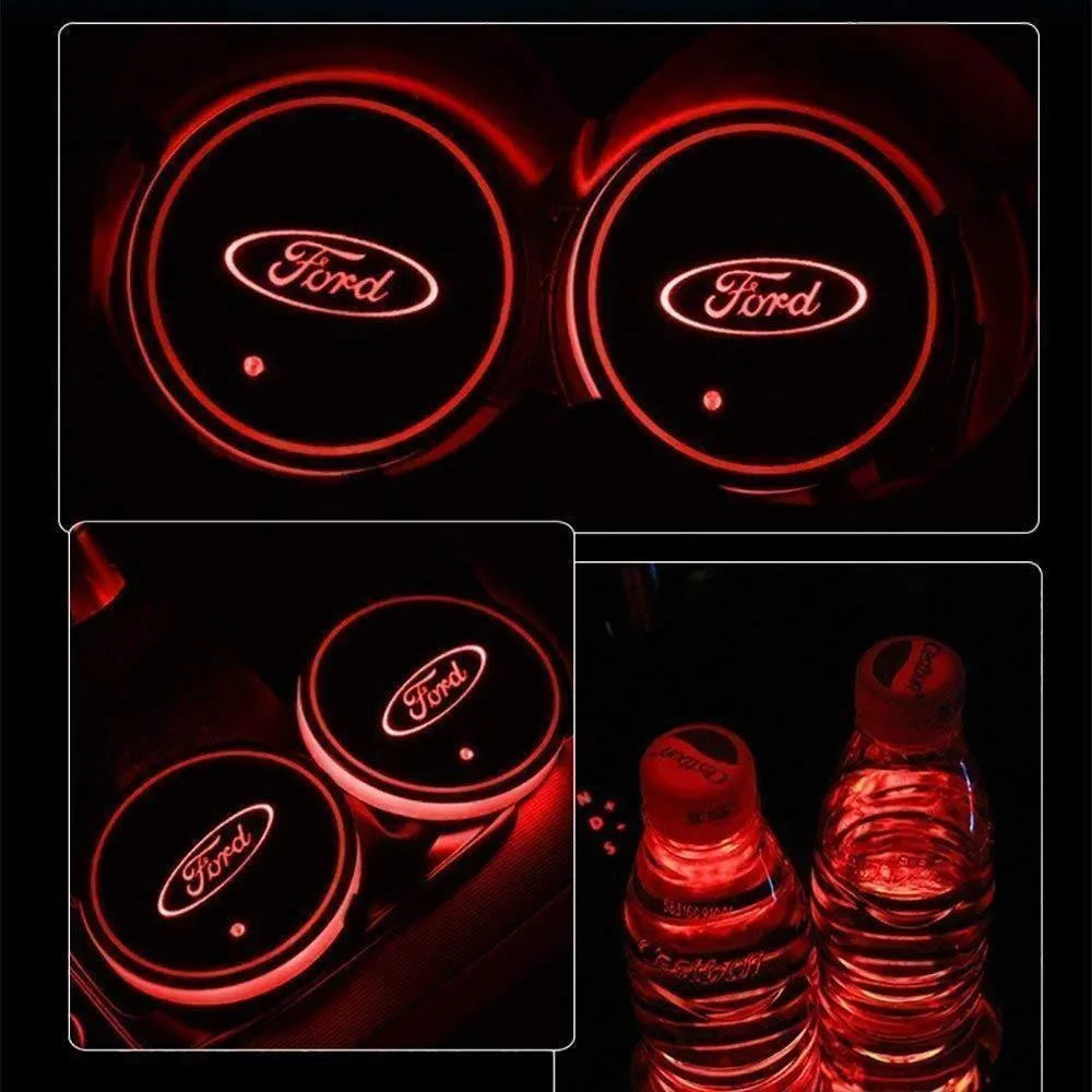 Hot Sale 🎁50% OFF 🎁7 Colors Led Car Logo Cup Lights up Holder(1 pair)