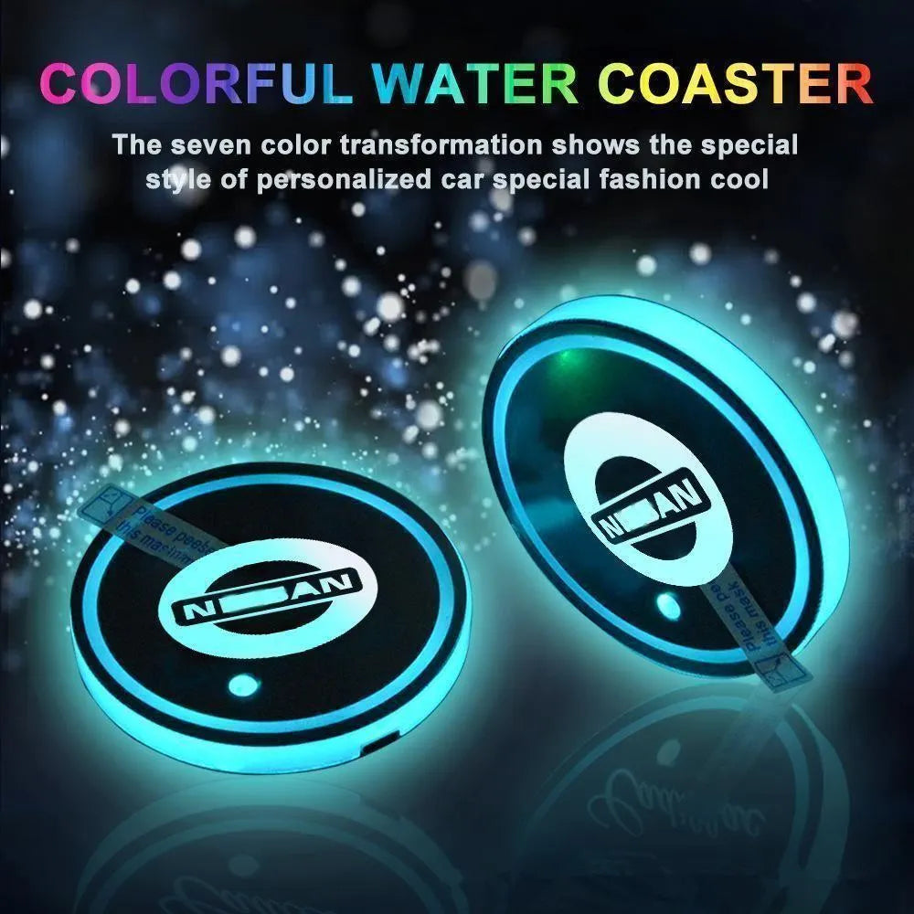 Hot Sale 🎁50% OFF 🎁7 Colors Led Car Logo Cup Lights up Holder(1 pair)