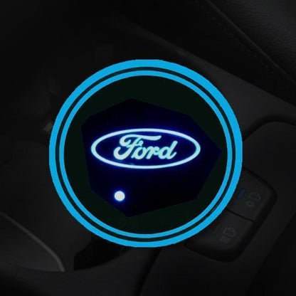 Hot Sale 🎁50% OFF 🎁7 Colors Led Car Logo Cup Lights up Holder(1 pair)