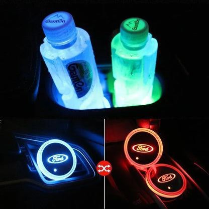 Hot Sale 🎁50% OFF 🎁7 Colors Led Car Logo Cup Lights up Holder(1 pair)